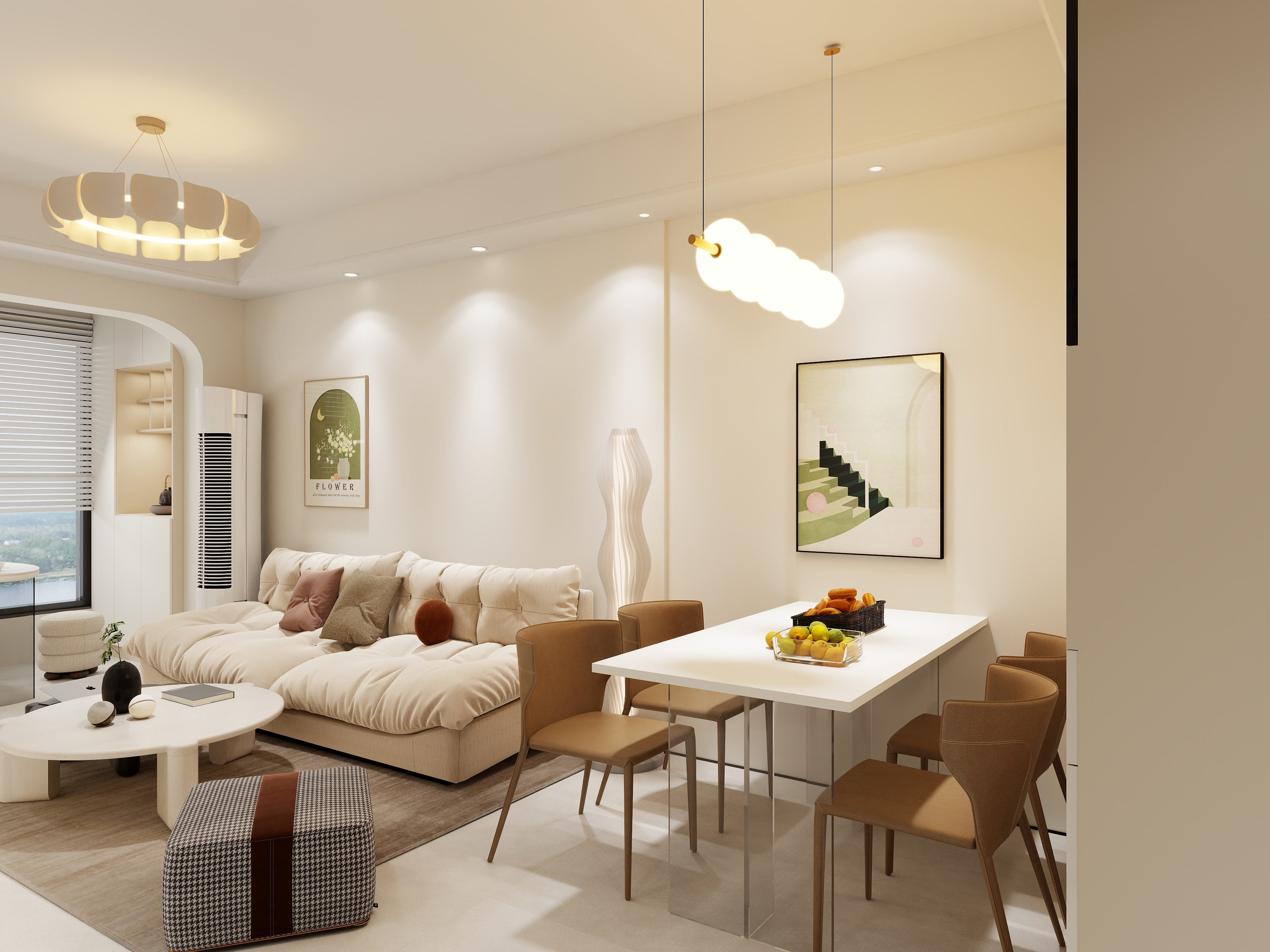 4gRdo-奶油风复式楼-装修设计方案