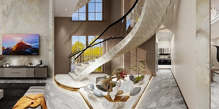 罗哥设计室-王艳乡村别墅（二层）KJL-装修设计方案