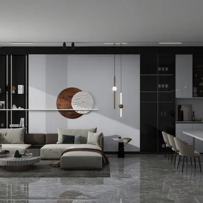 Modern Minimalist Living Room with Neutral Tones
