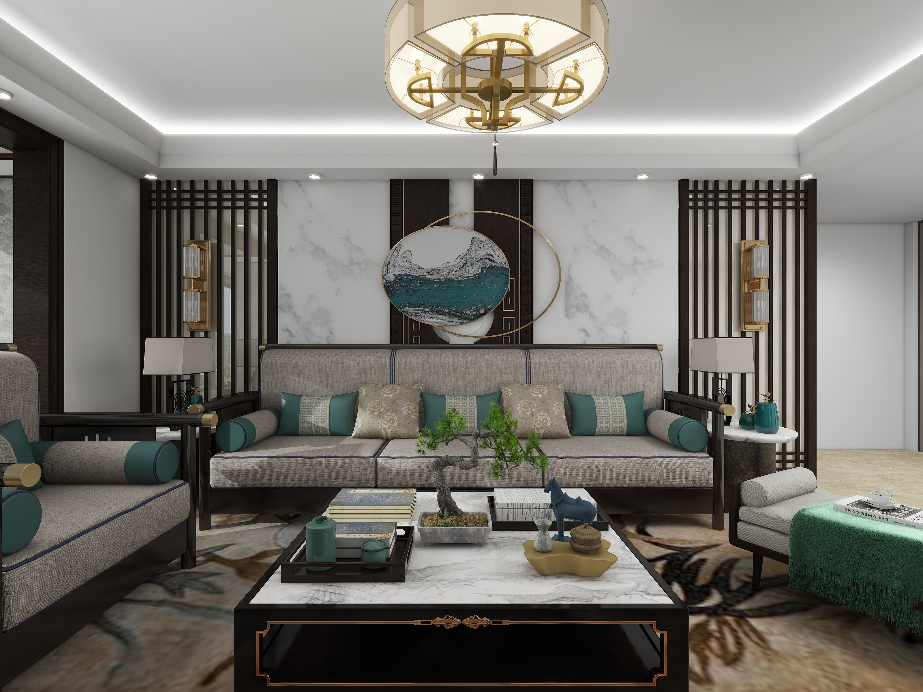 福建linyu-中式古典风格居住空间示例-装修设计方案