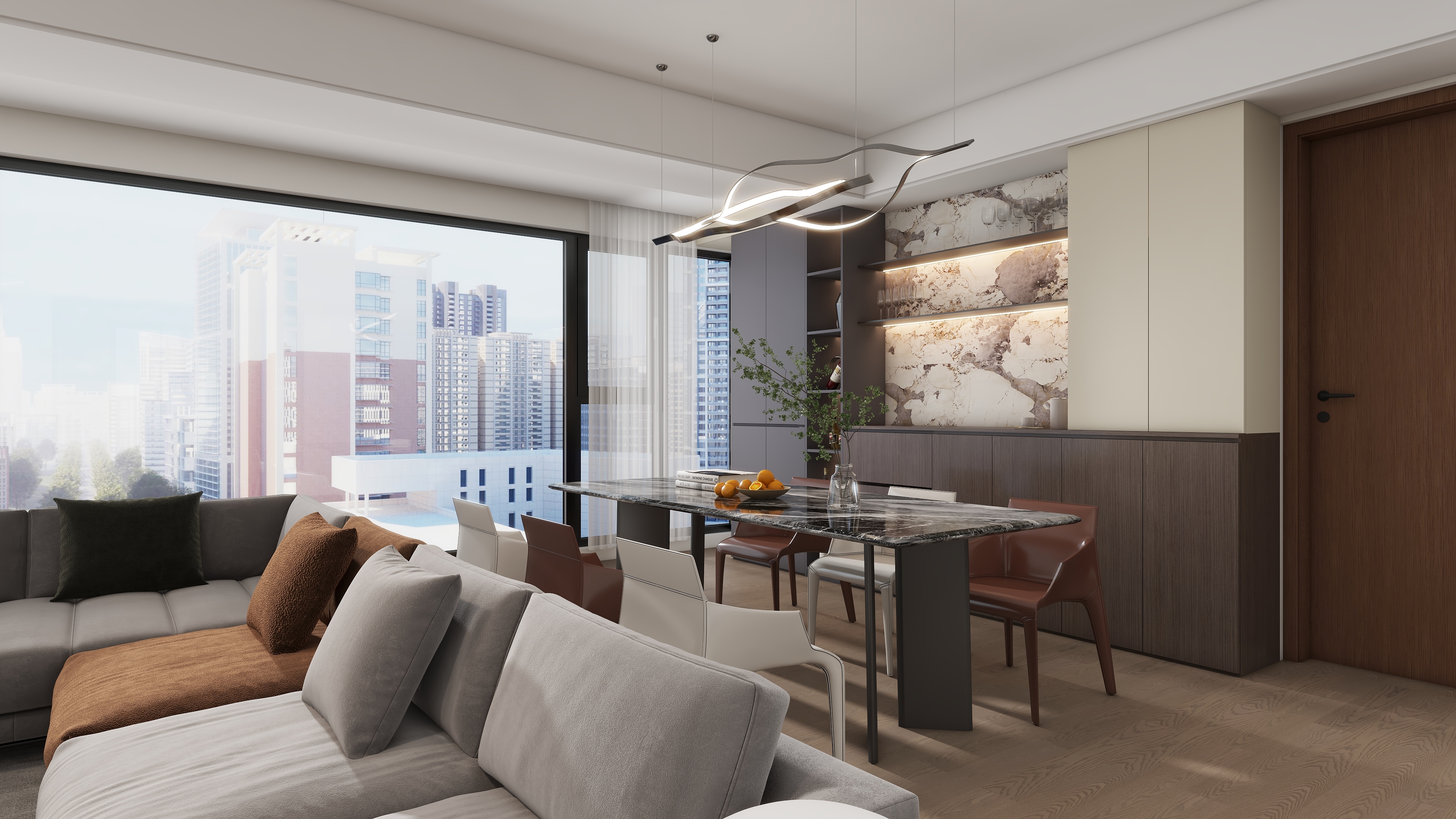 Mr.大苗-春和万象二期40-901（143m²）餐边柜调试-装修设计方案