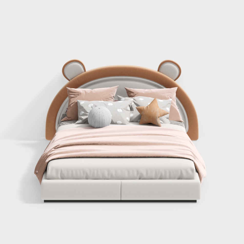 现代儿童房儿童床3D模型