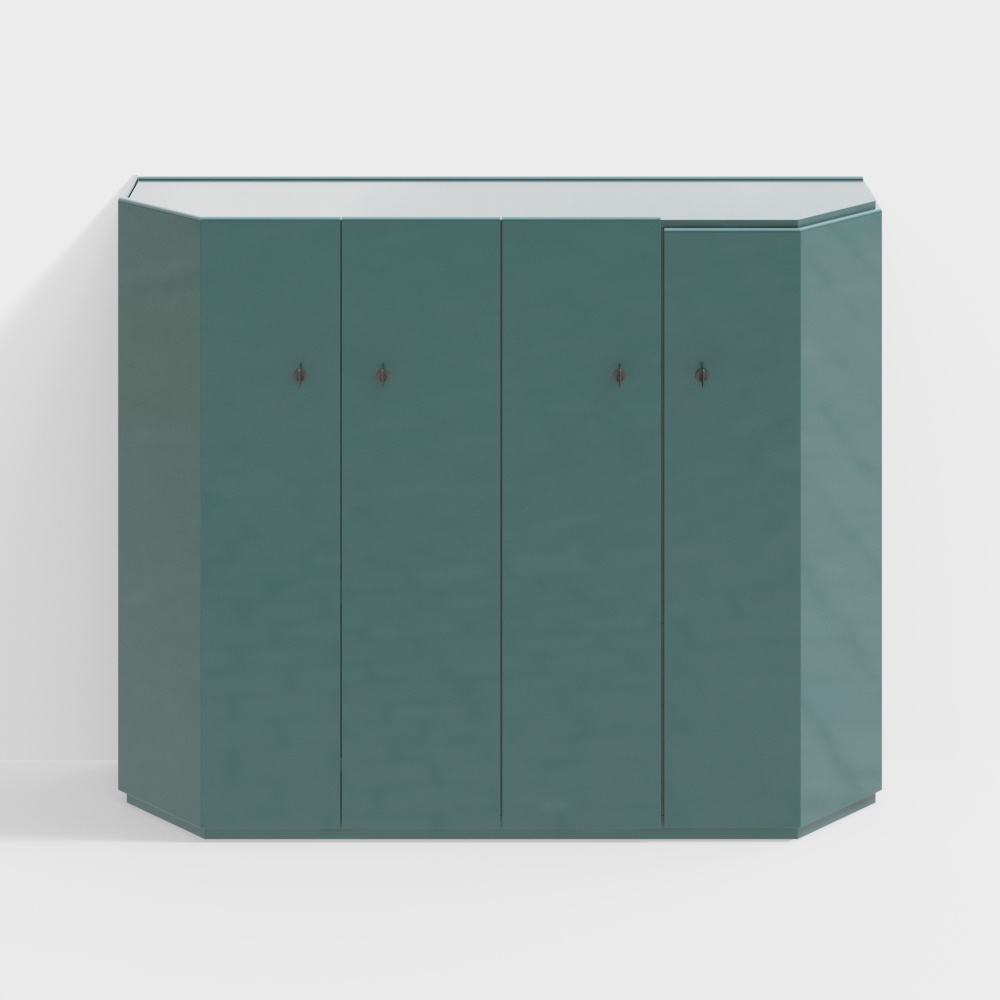 Cassina w51 bramante Turquoise locker3D模型