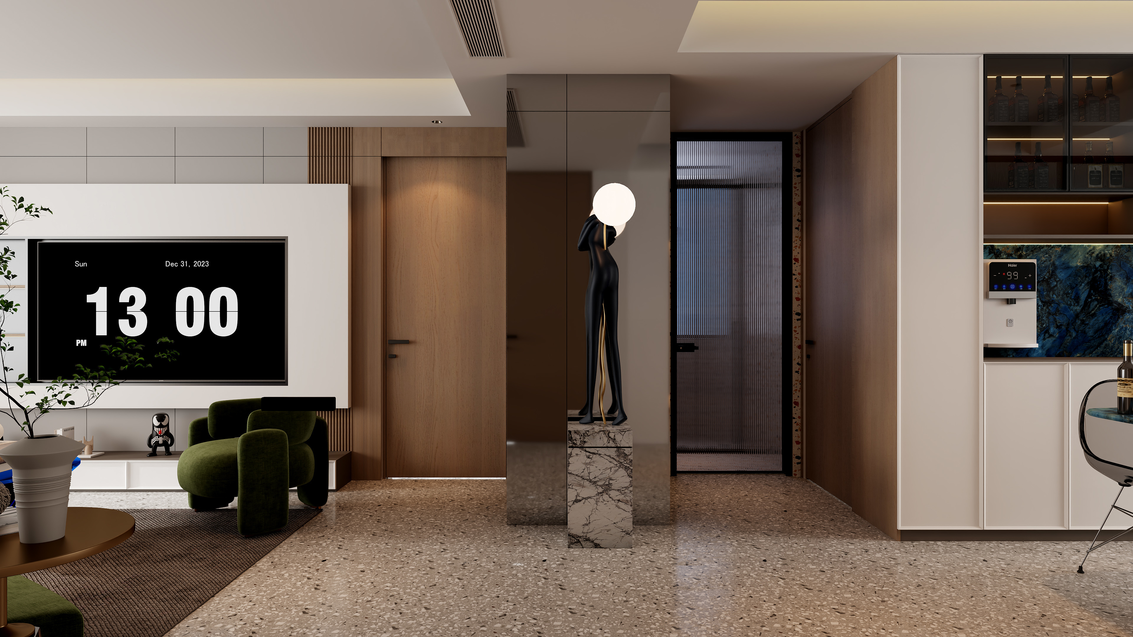 青石空间-现代简约120㎡3室-装修设计方案