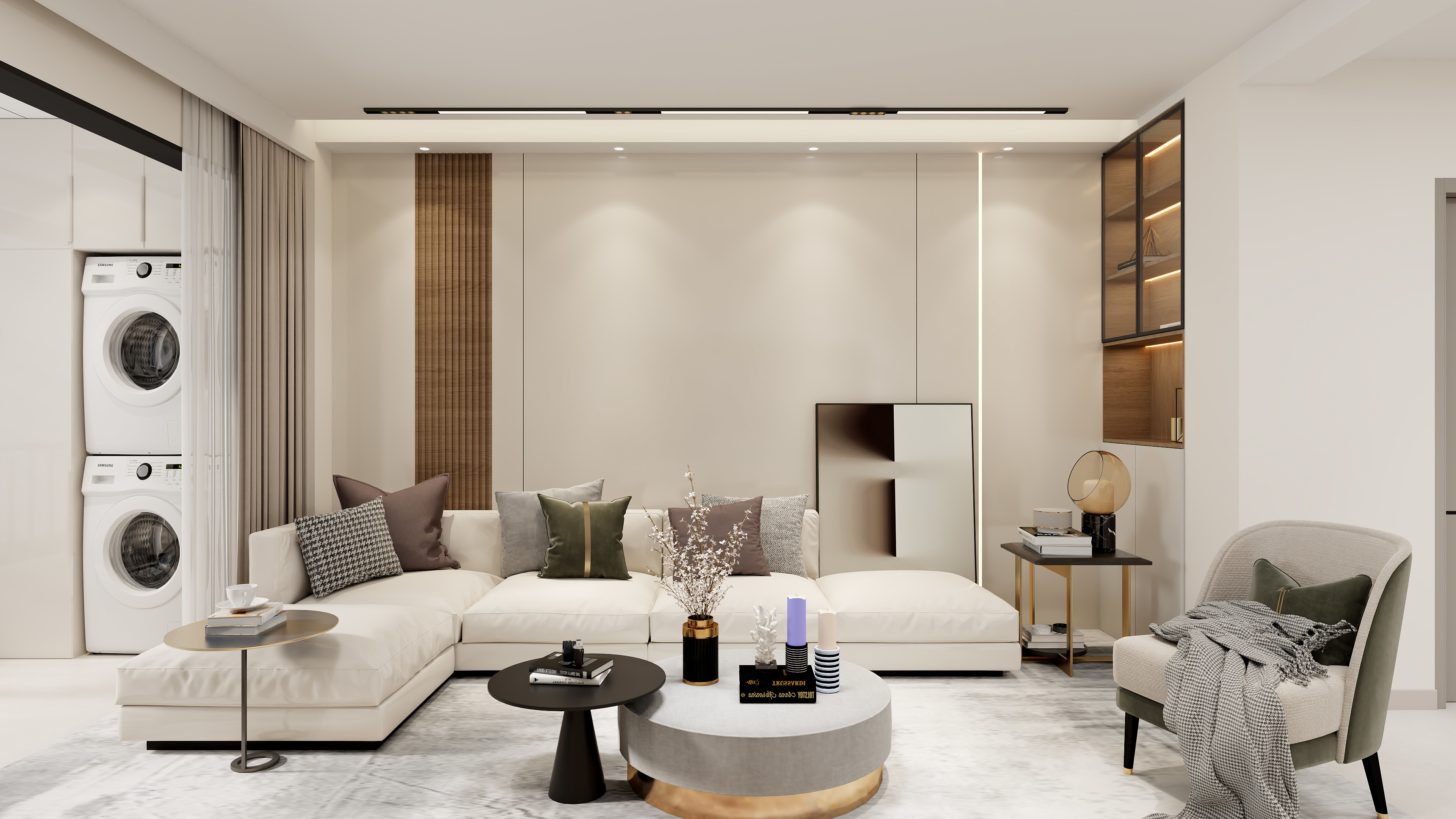 艺雅丽-127平奶油风 装修效果图