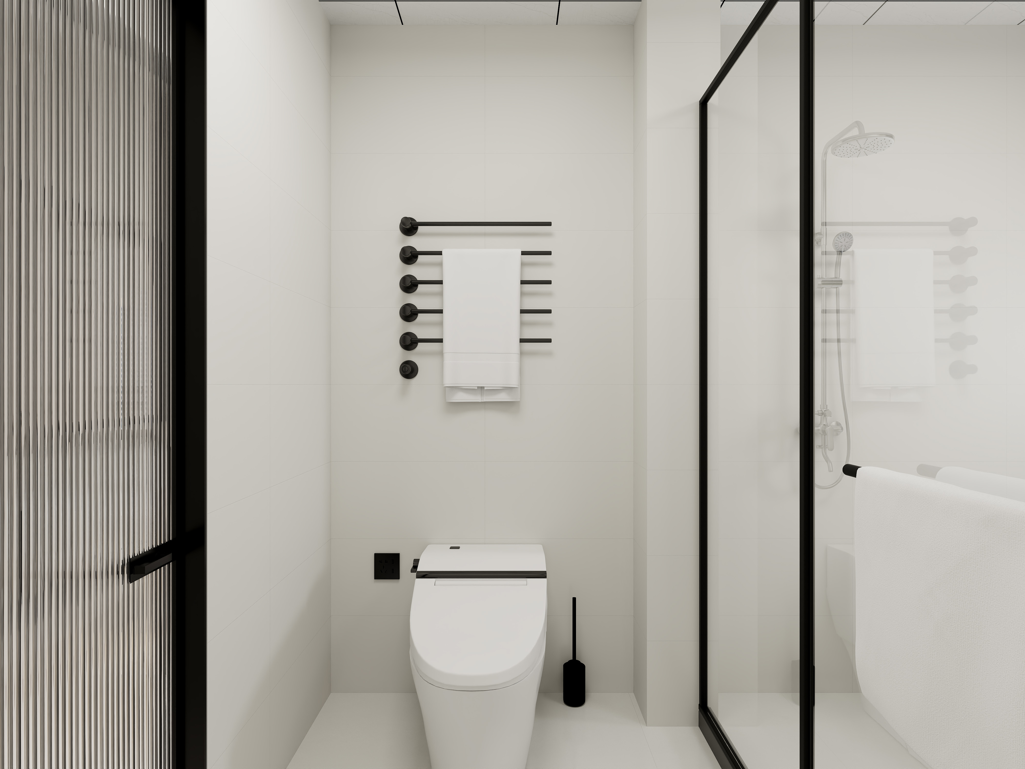 艺雅丽-127平奶油风 一层卫生间装修效果图第2张