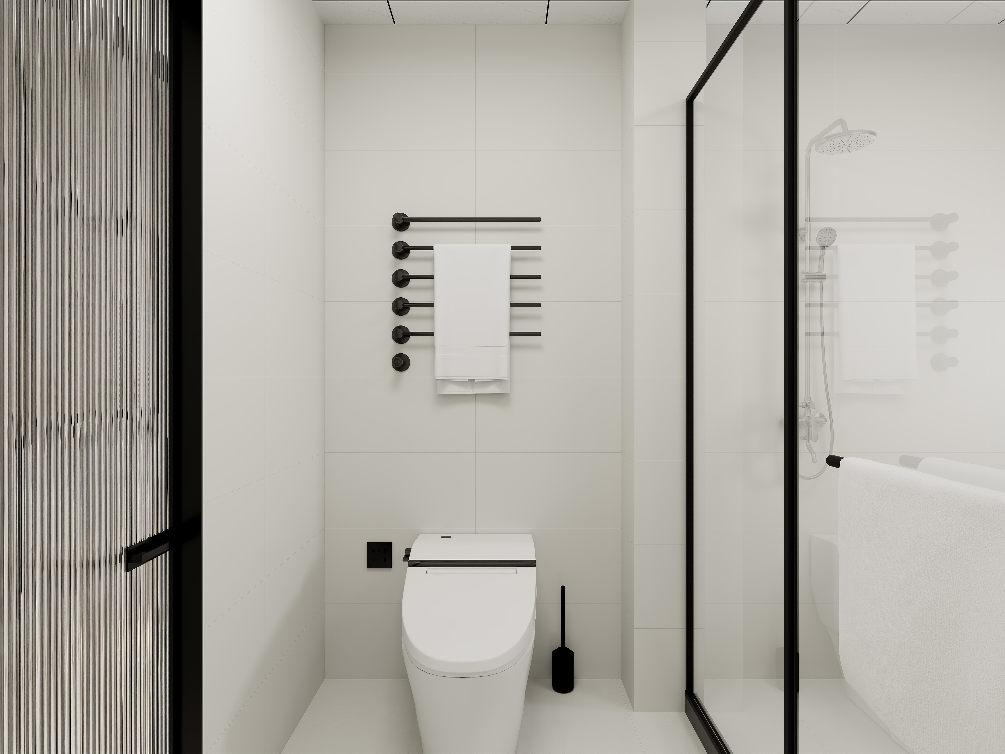 艺雅丽-127平奶油风 一层卫生间装修效果图第1张