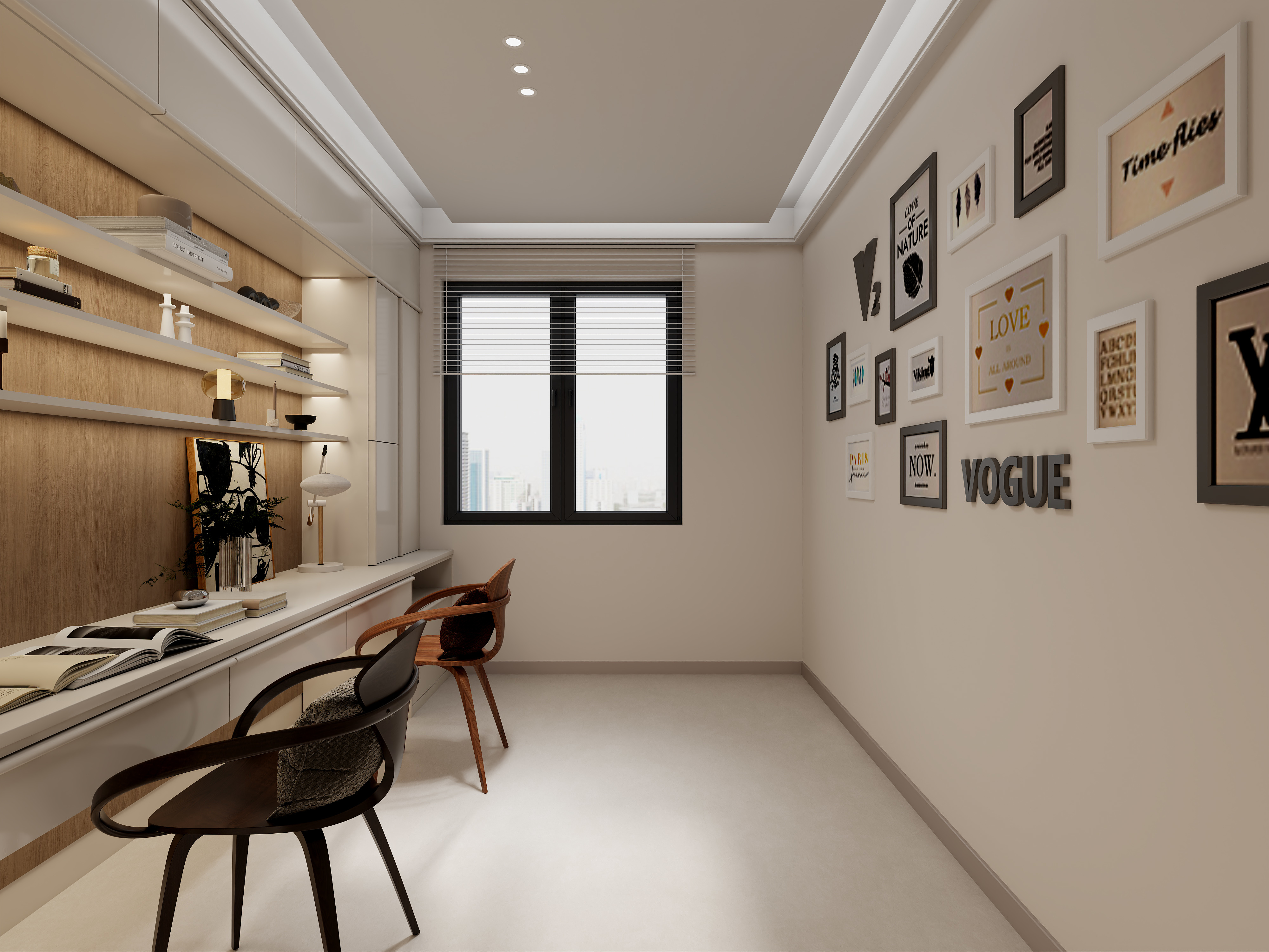 艺雅丽-127平奶油风 一层电竞房装修效果图第2张