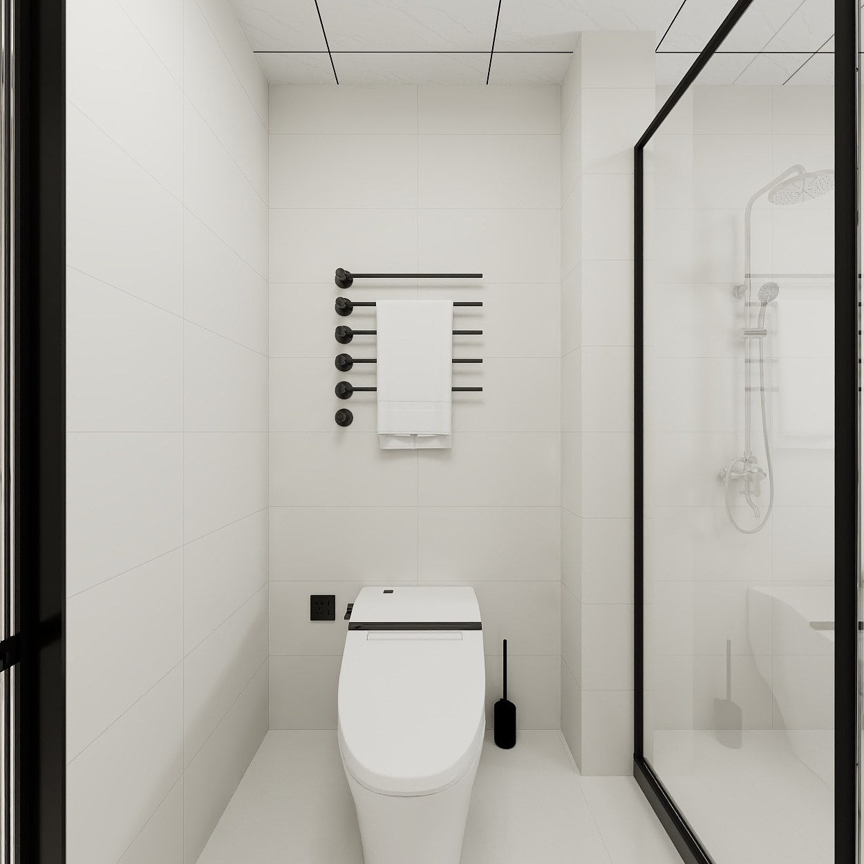 艺雅丽-127平奶油风 一层卫生间装修效果图第3张