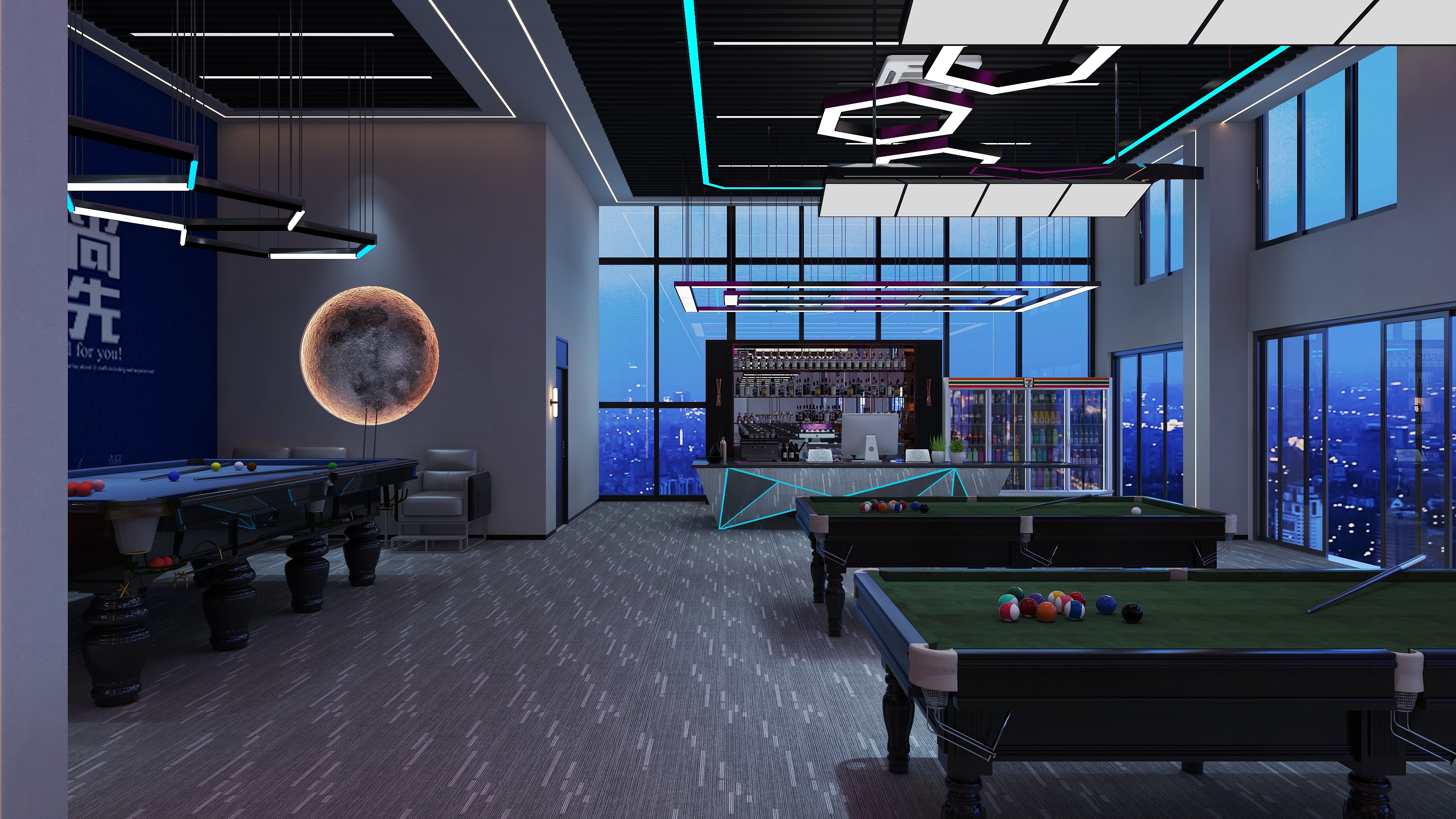 DESIGN王工-台球厅-装修设计方案