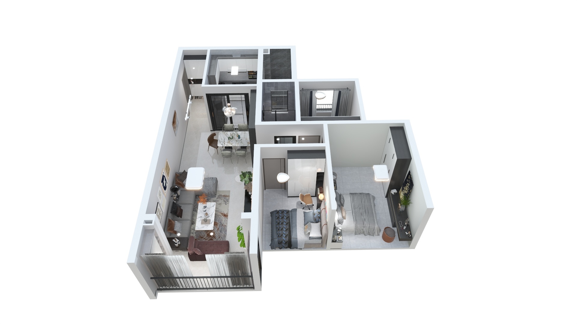 AHome999-连南小区87㎡3室-装修设计方案