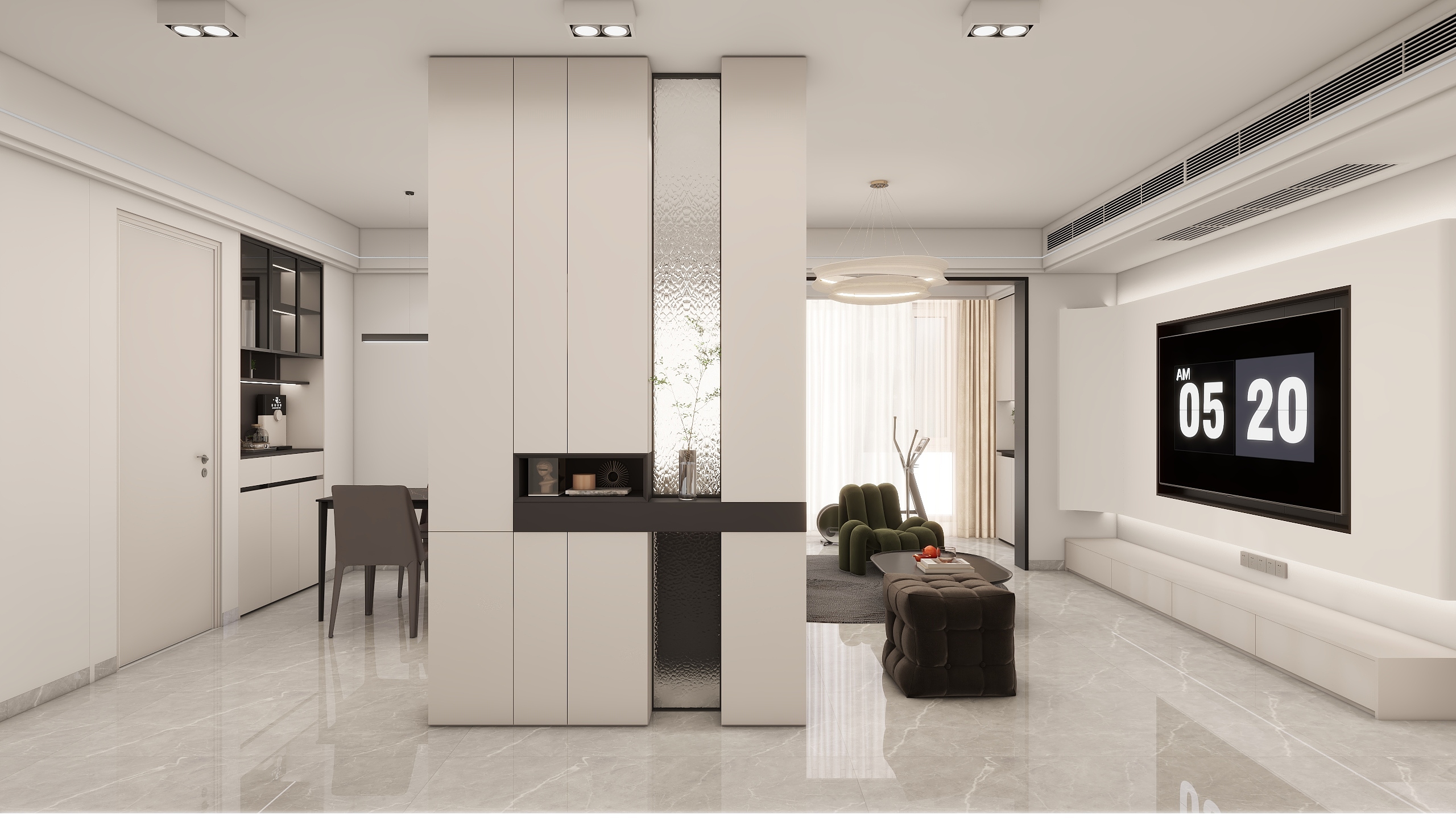 虾米空间-升龙苑 黑白-装修设计方案