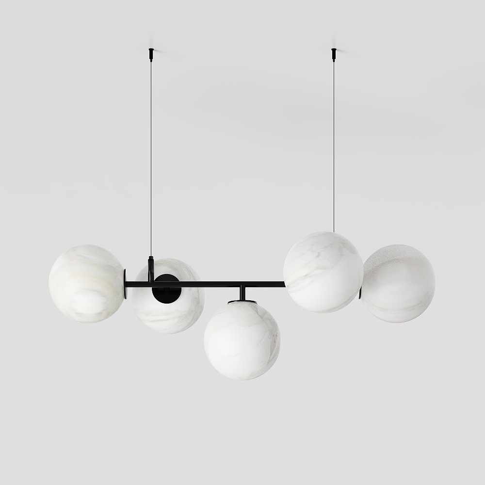 Cassina Starburst LP White chandelier3D模型