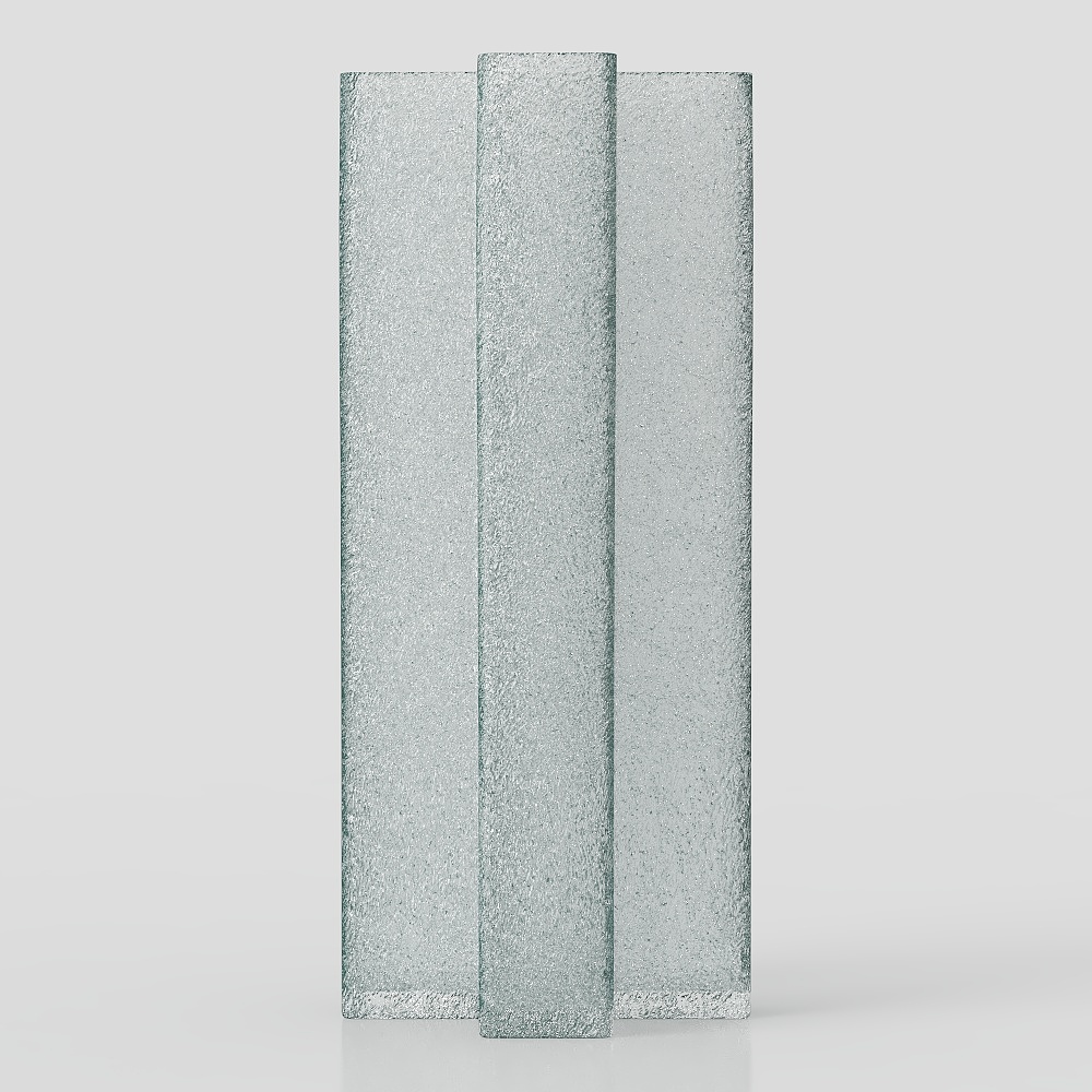 Cassina CROSS Blue green glass vase3D模型