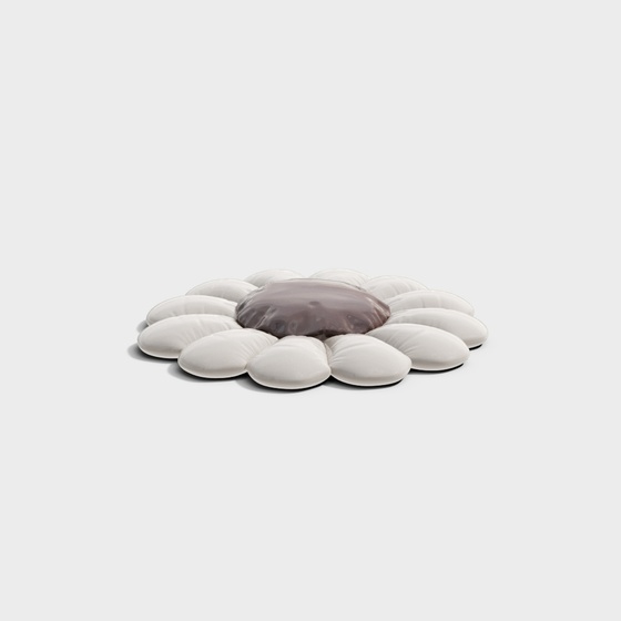 Modern Children's Room Flower Cushion 3D Model in Art Deco Style