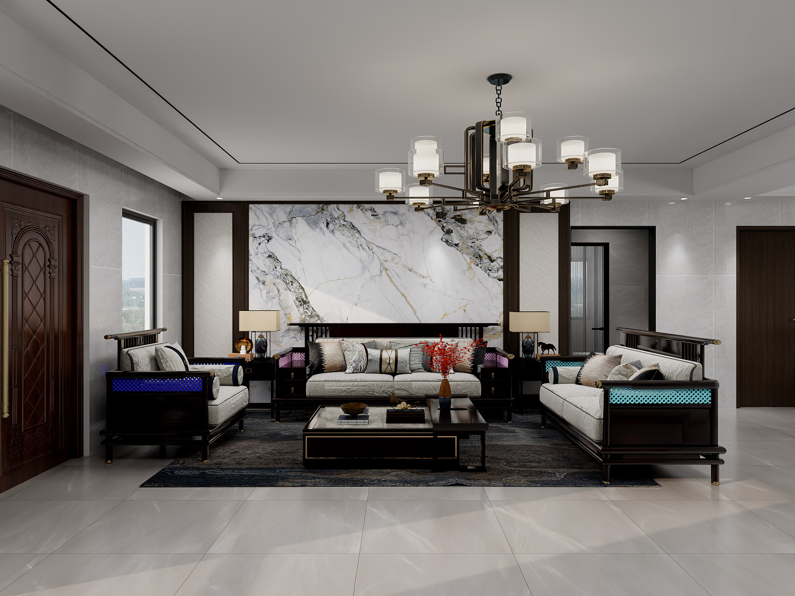 100元设计方案-165m²新中式简约风格装修效果图