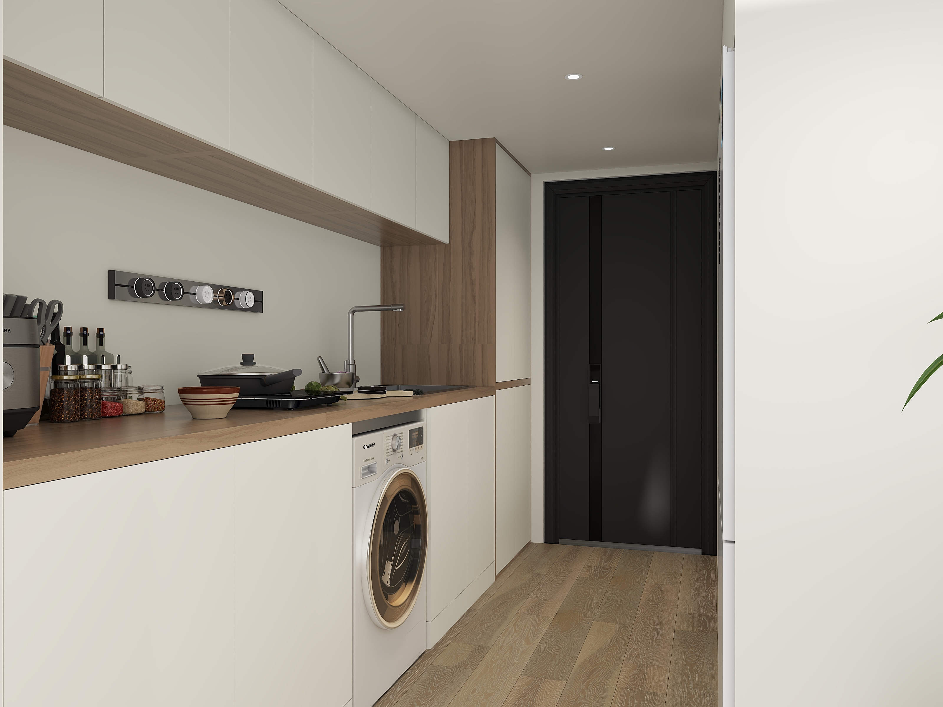 玟佰-39㎡2室复式诧寂风原木风奶油风混搭装修效果图