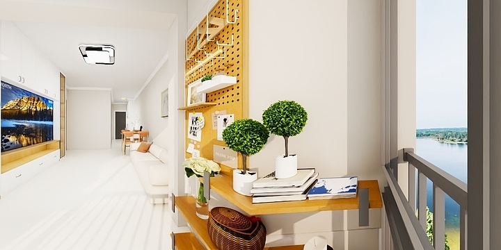 陶一笑-贺州万达56平小户型-装修设计方案