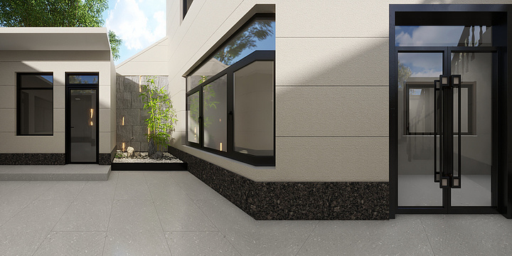 度恒02-4-院子效果图-装修设计方案