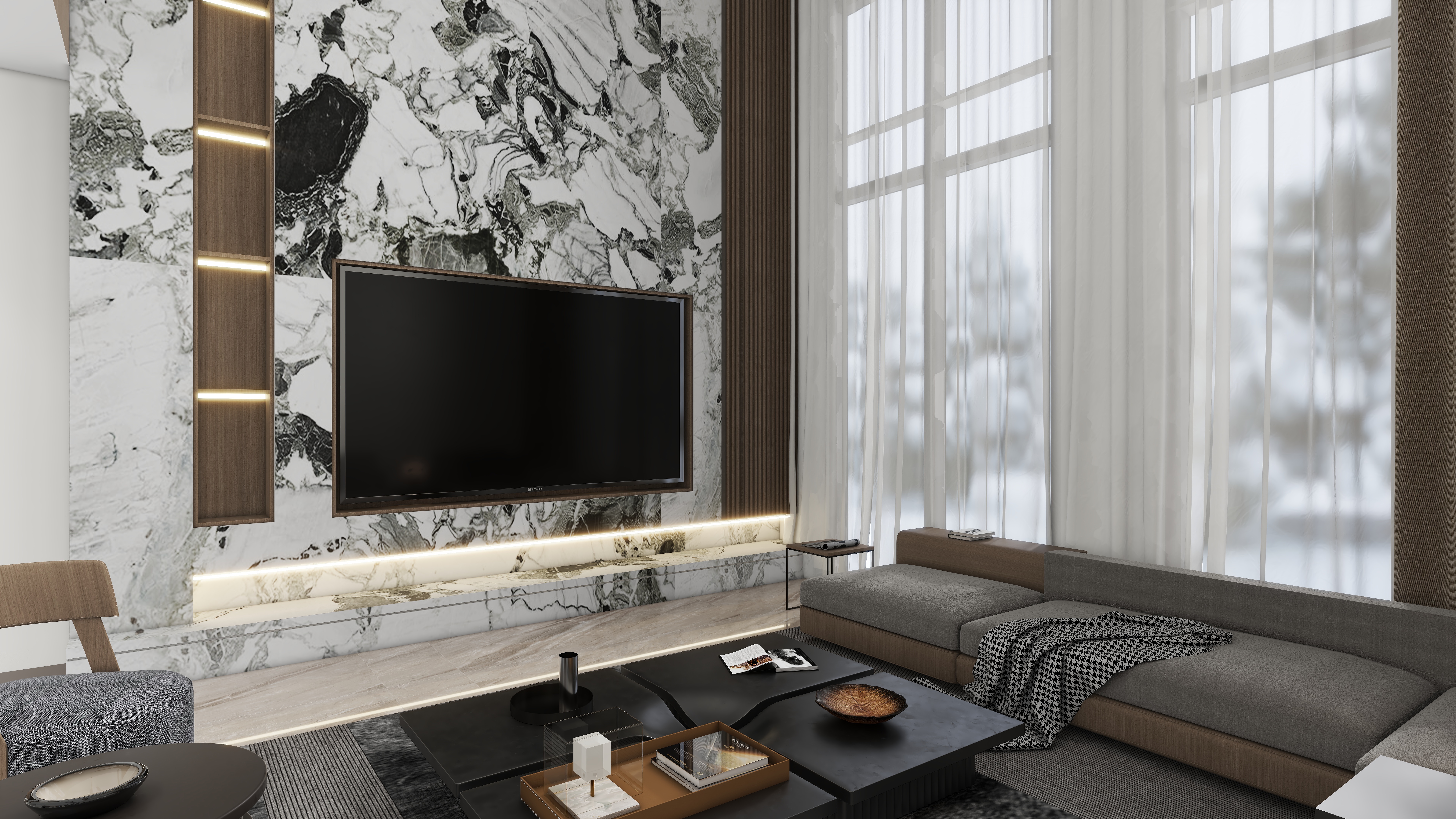 Seven韦琳琳-145㎡五房简约法式轻奢-装修设计方案