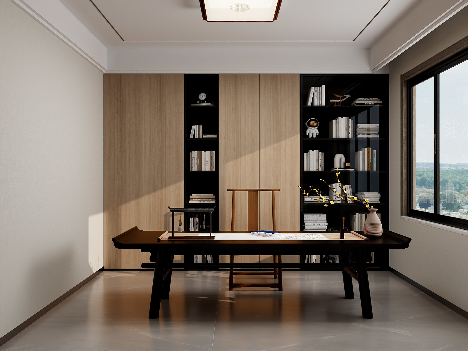 壹维空间设计-149m²新中式风格设计装修效果图