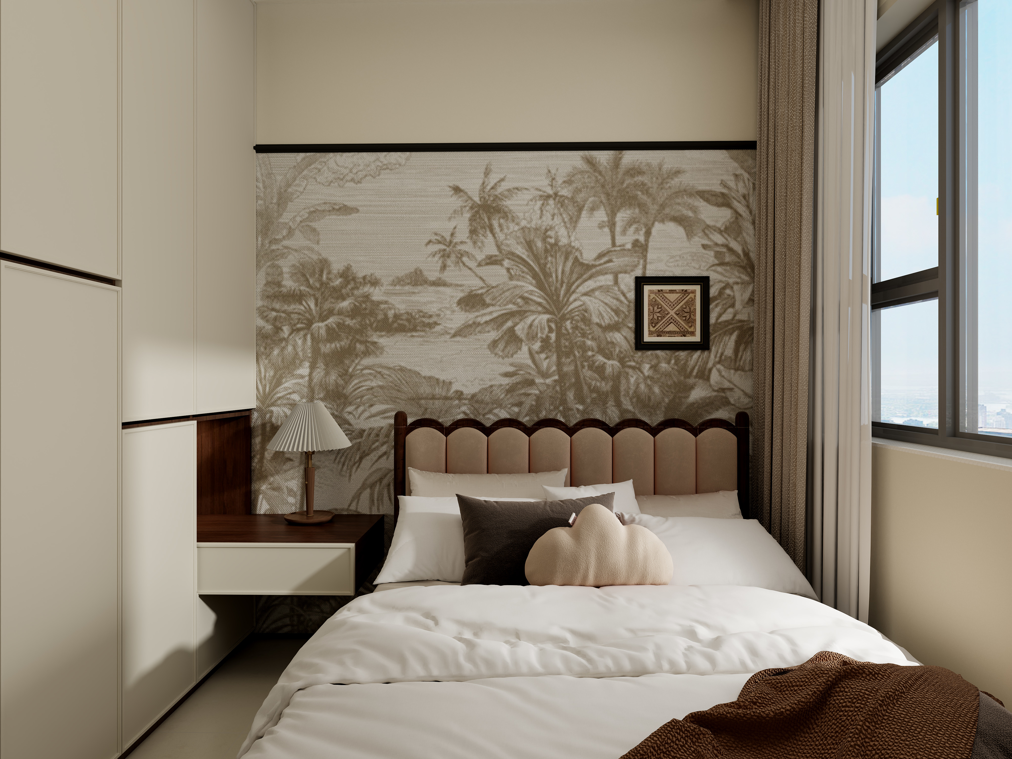 画巢设计工作室-中古三室装修效果图