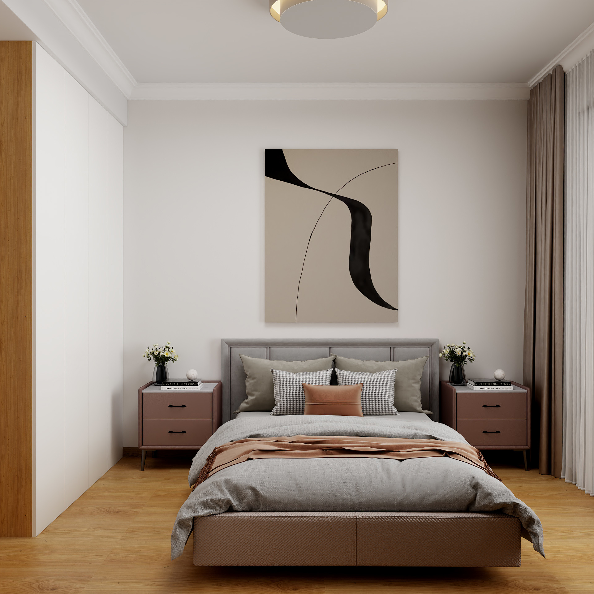 100元设计方案-142m²原木简约风格设计装修效果图