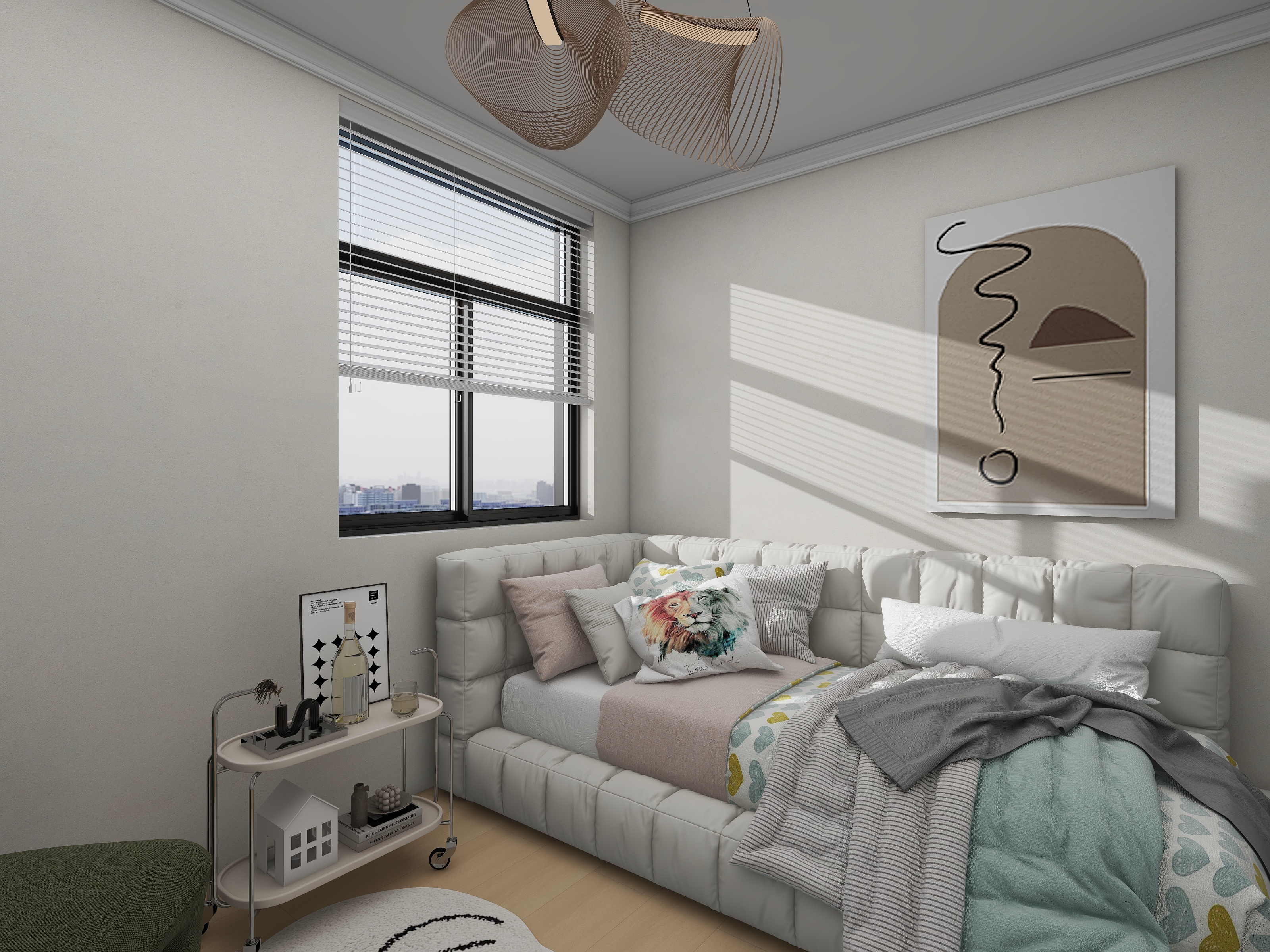 Jerry-空间设计-63㎡2室装修效果图