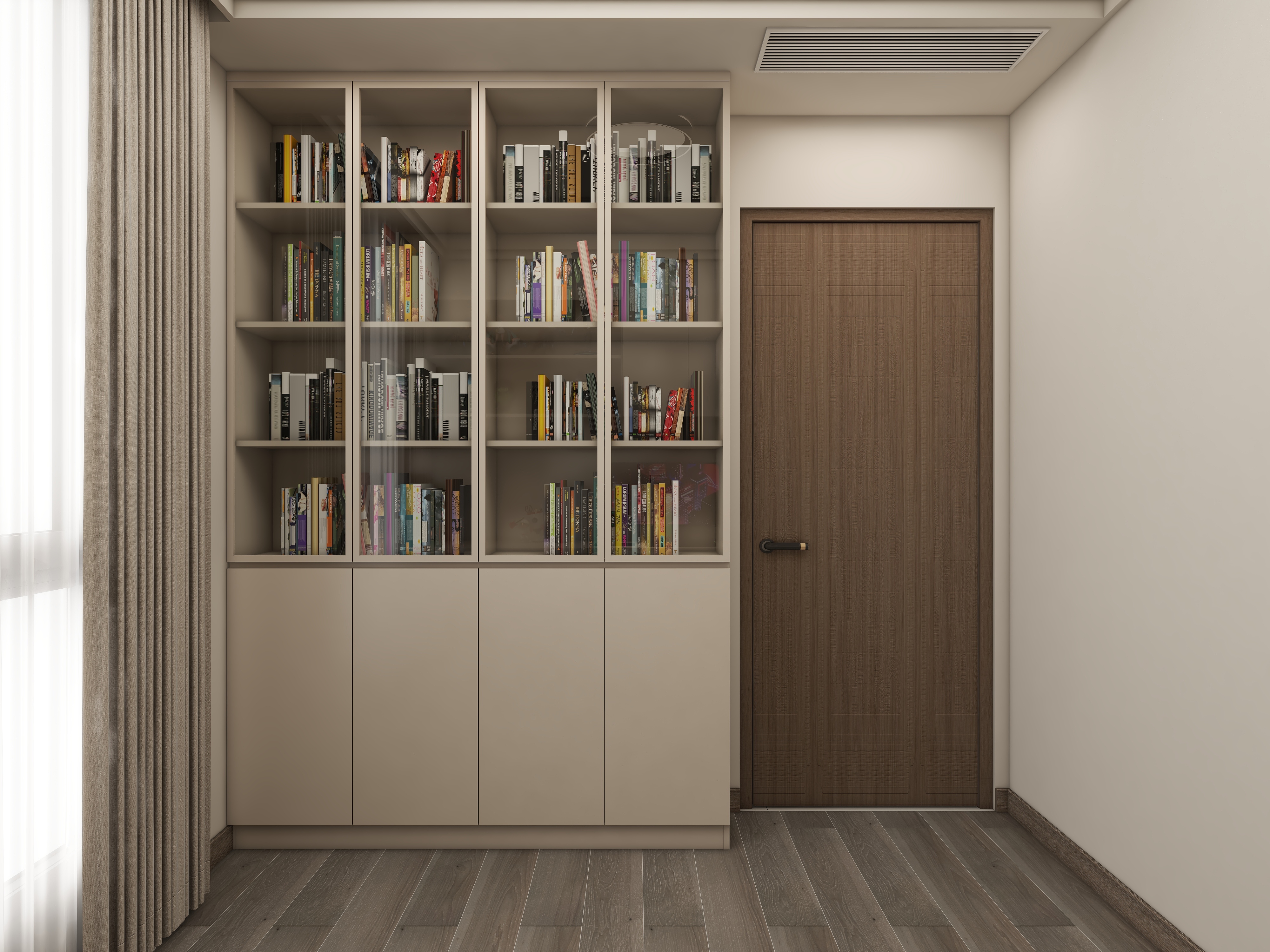 壹诺设计工作室-96㎡3室-奶油风装修效果图