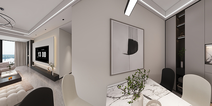 甲乙装饰鱼子酱~-公园1号6-202-装修设计方案