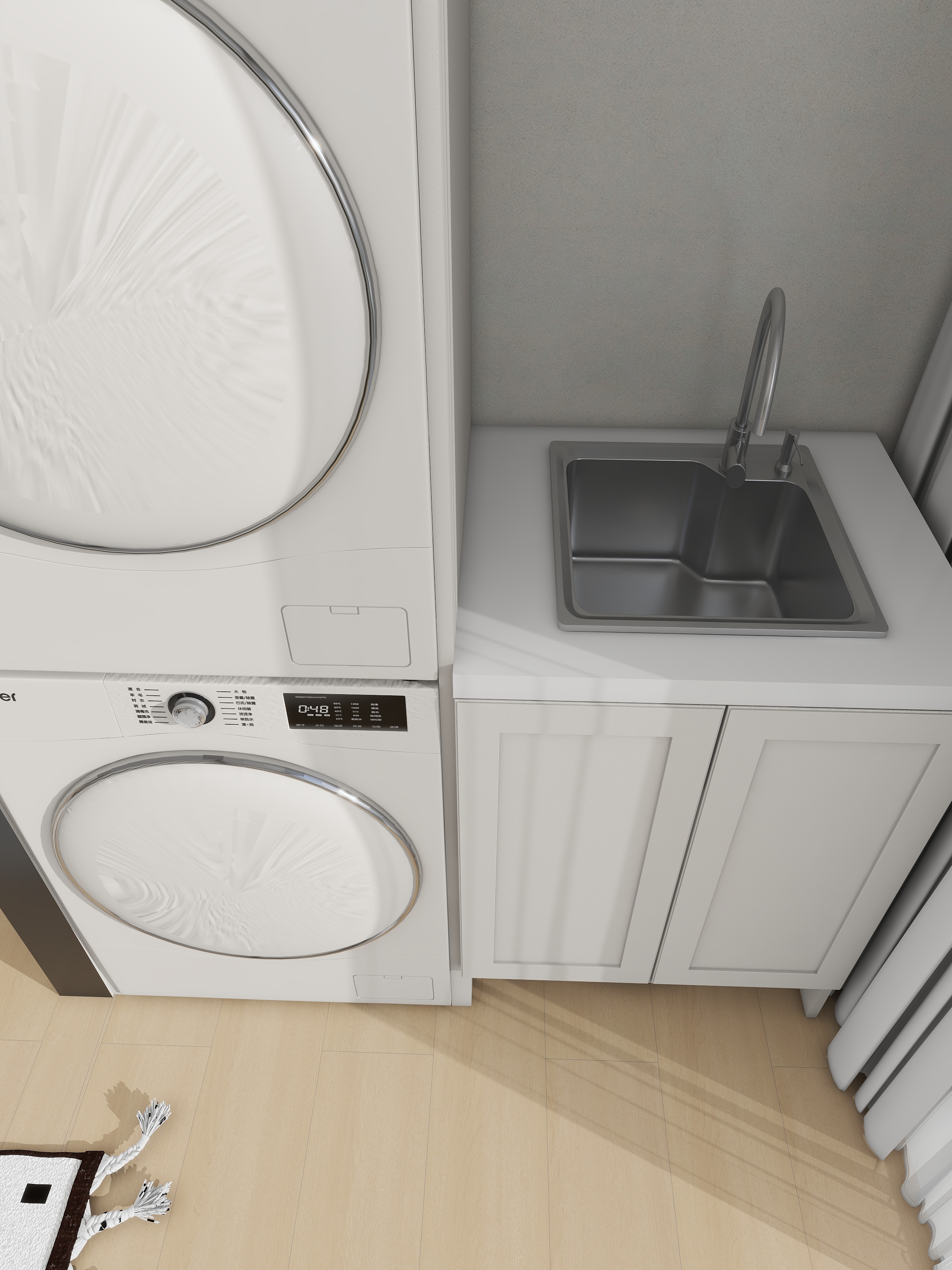 Jerry-空间设计-63㎡2室装修效果图