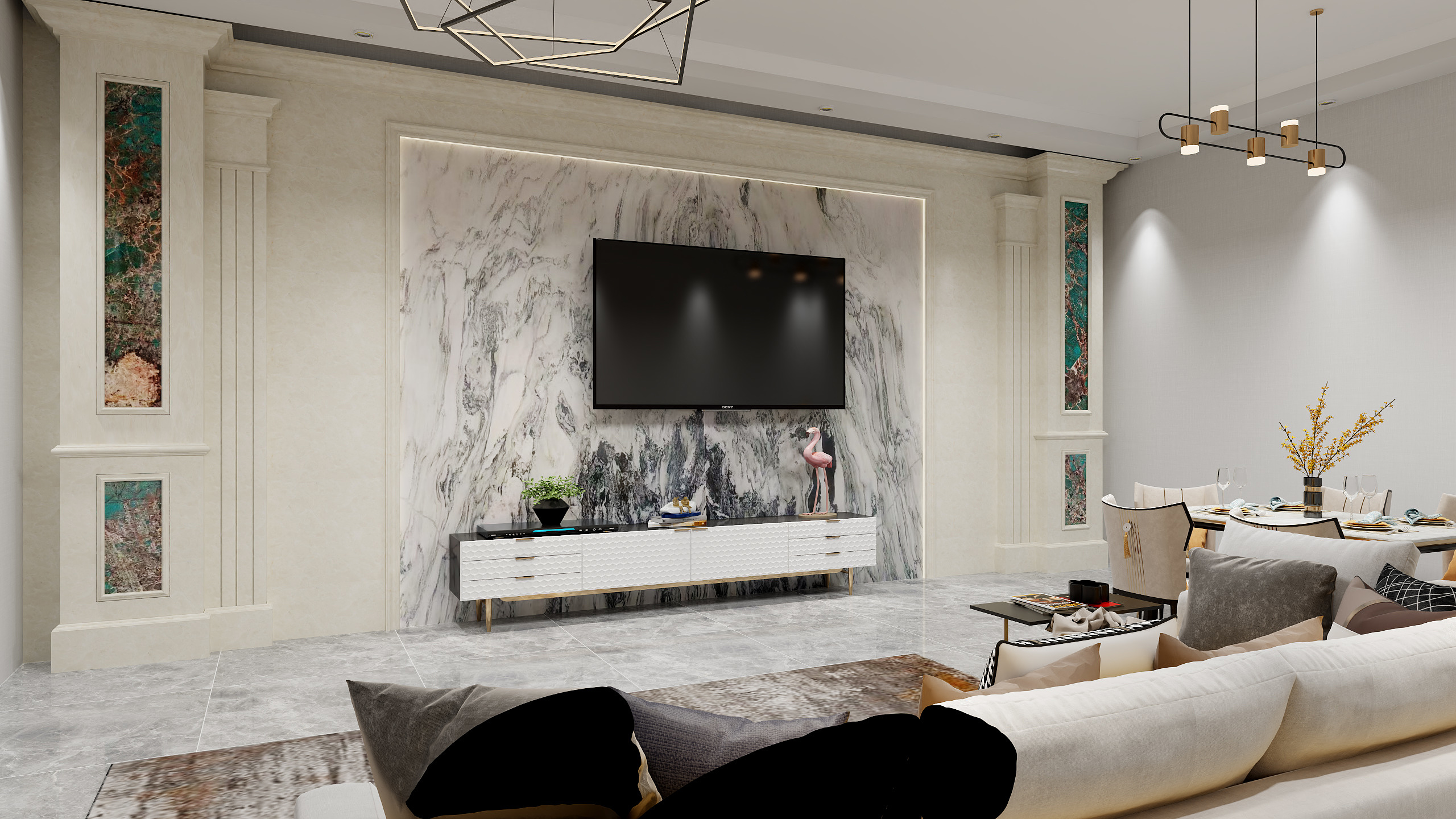 五龙装饰-山水背景-装修设计方案