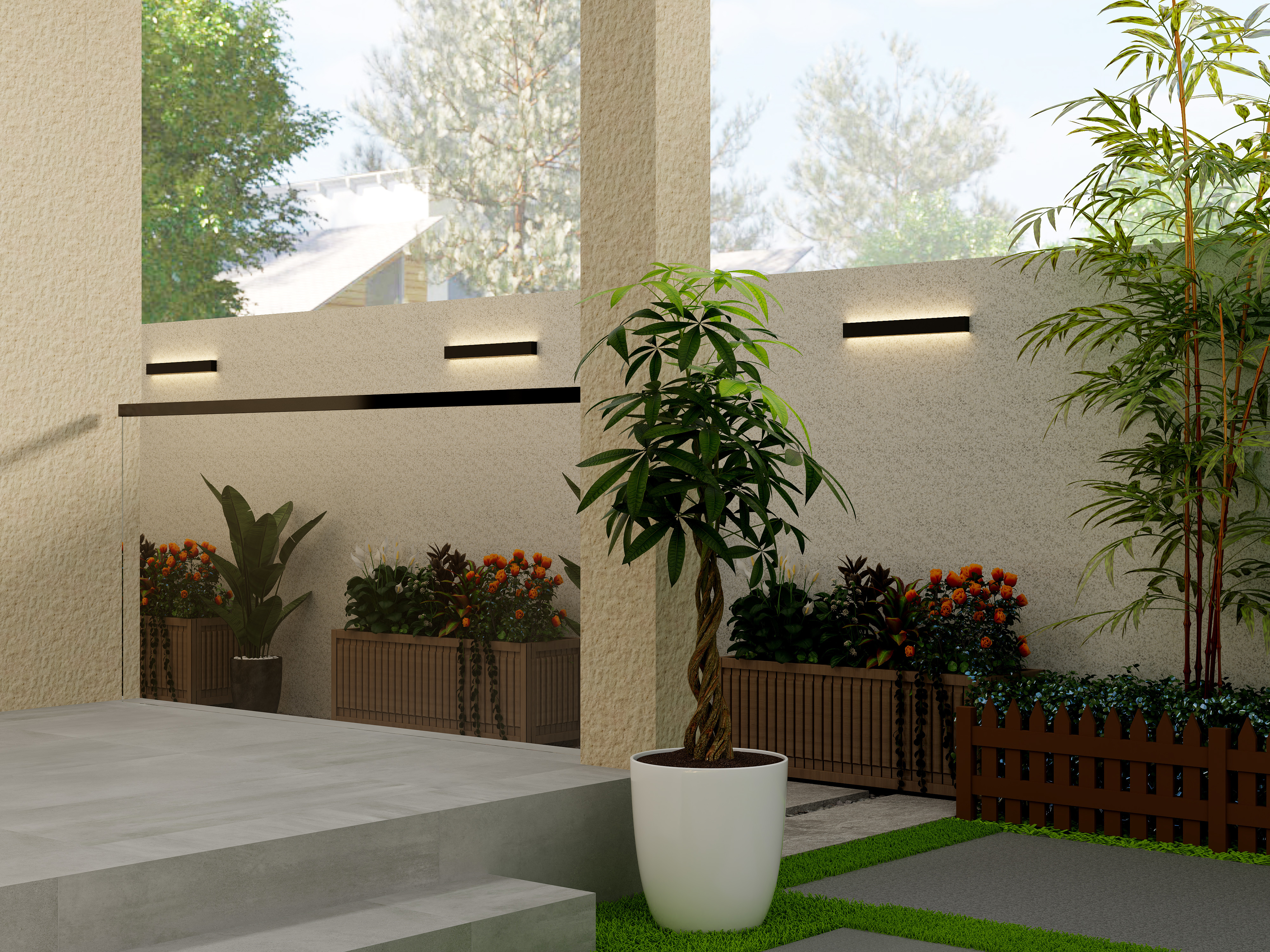 壹诺设计工作室-自建房-奶油风装修效果图