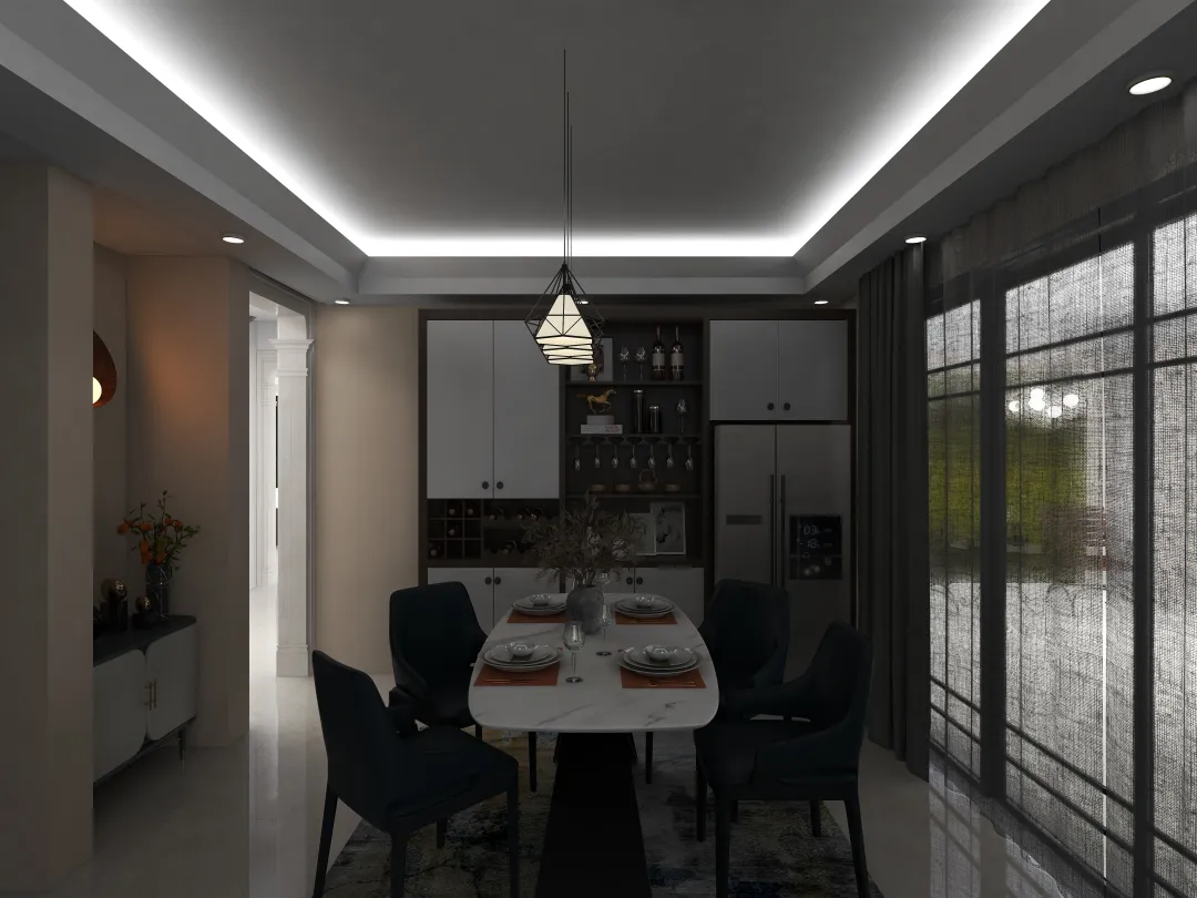 katpal33的装修设计方案:living room and dining for a 3 bedroom house 