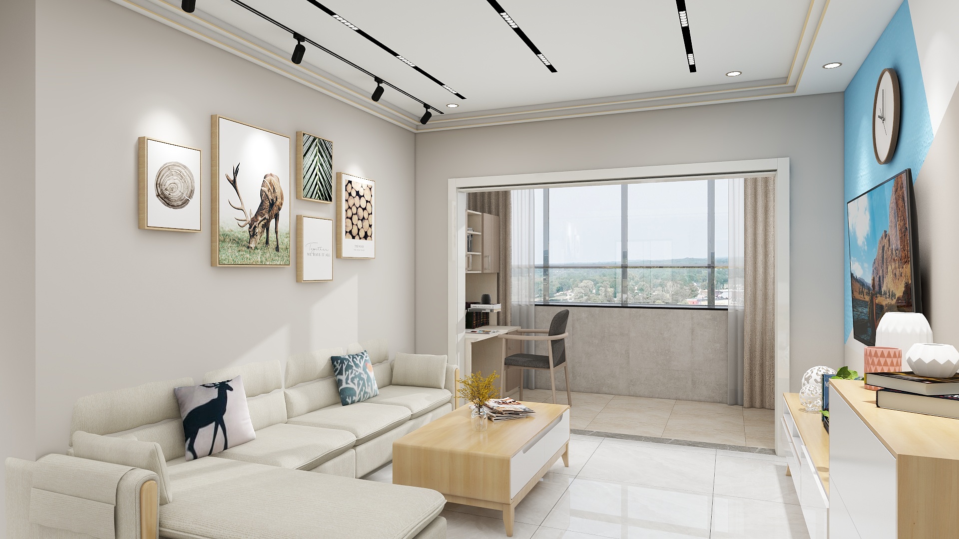 文森Vincent-星汇观澜现代简约83㎡2室-装修设计方案