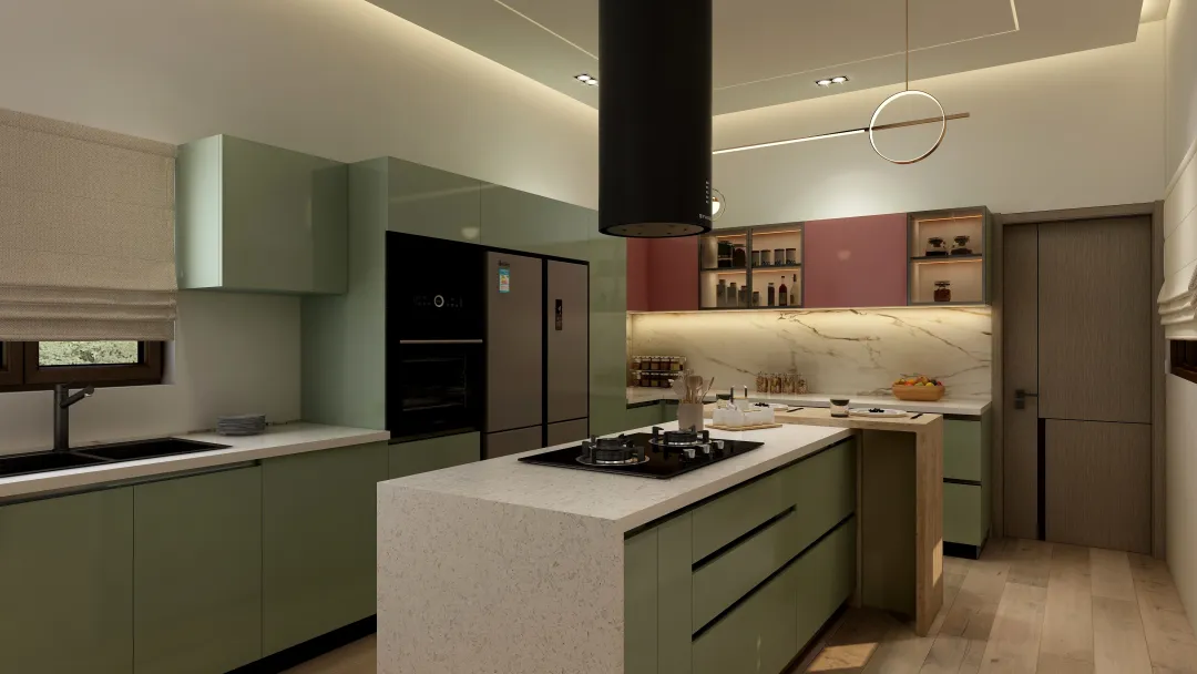 designinteriorsadonai的装修设计方案:Luxury island kitchen 