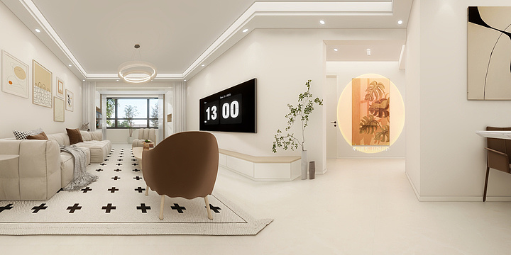 李懿轩-雅饰居装饰恒大未来城奶油风-装修设计方案