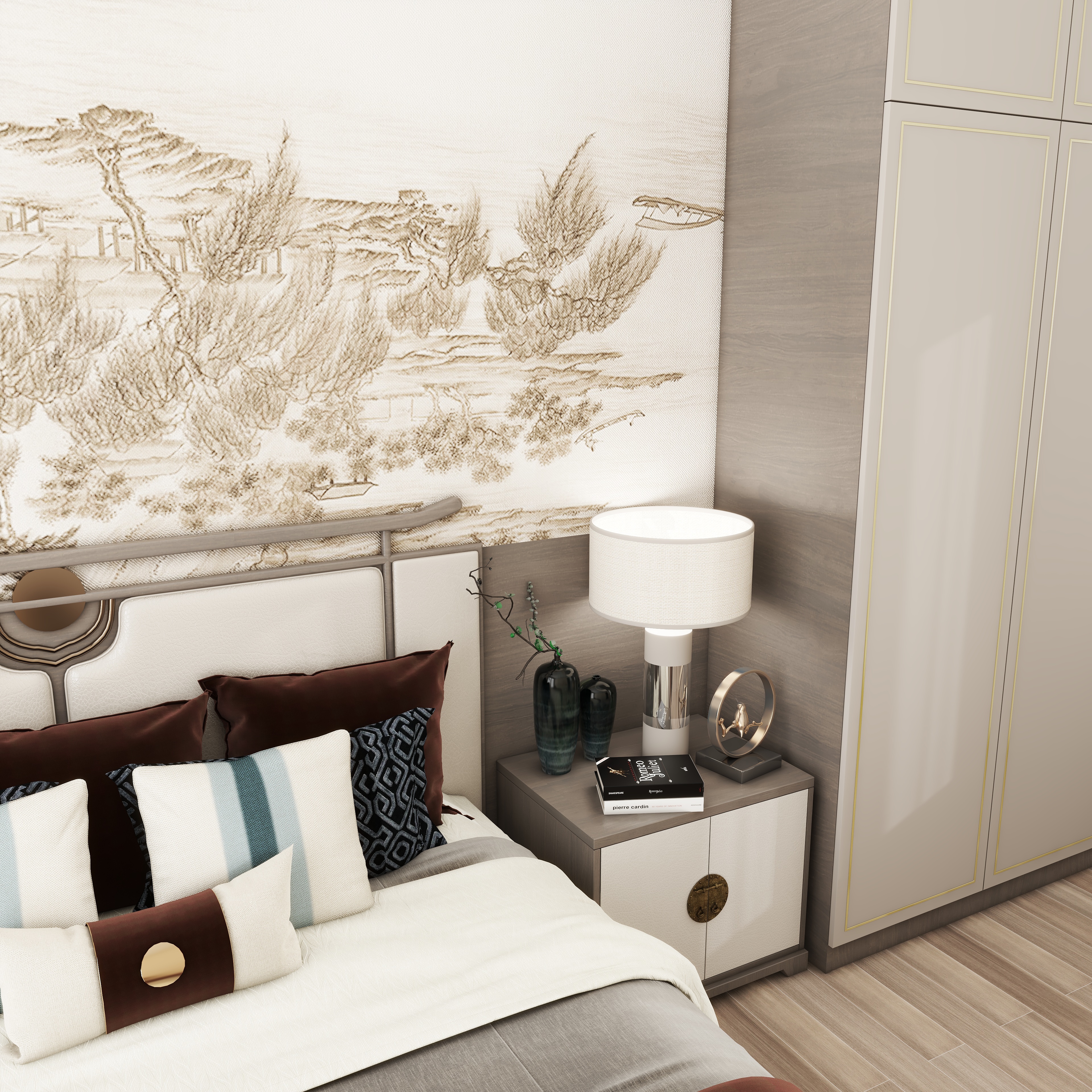 壹诺设计工作室-新中式别墅装修效果图