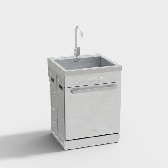 Midea Integrated Sink TX60 3D Model in Gray