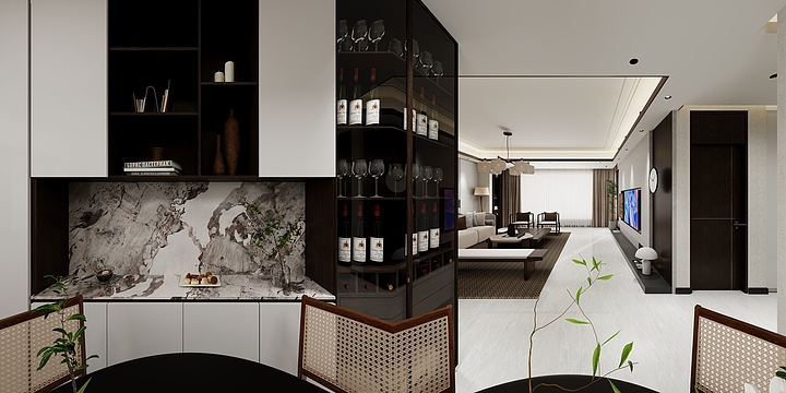 贝伊诺田鑫-常山装饰-方家-4室新中式-装修设计方案