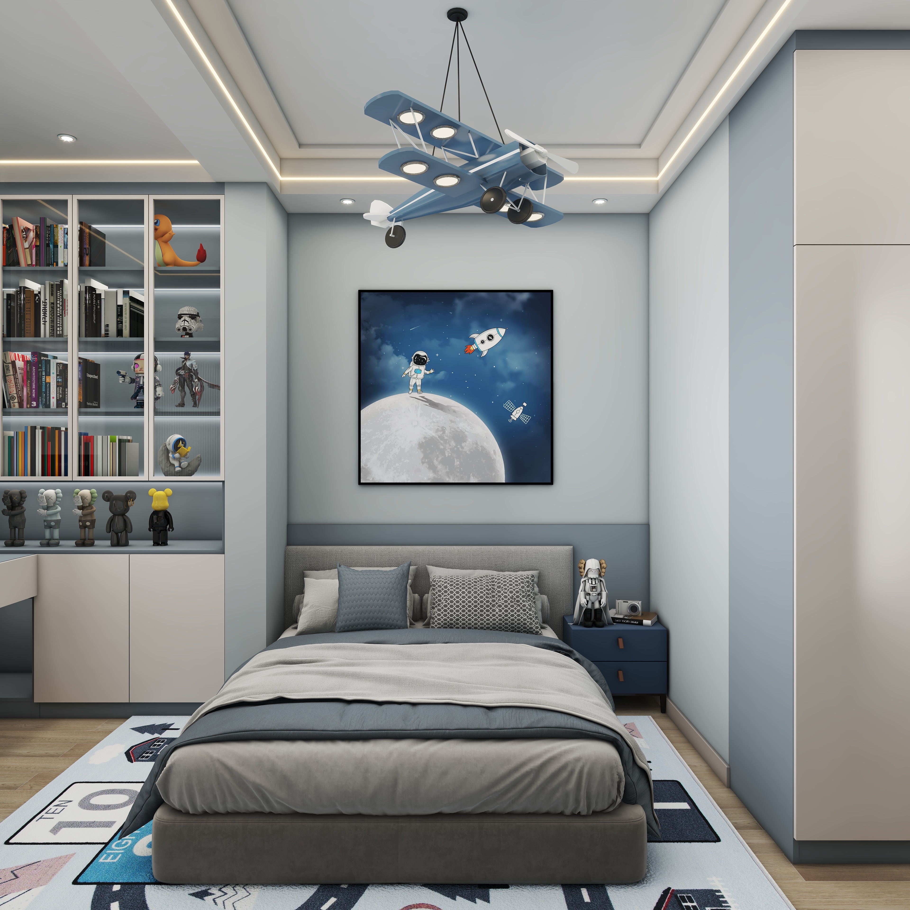 壹诺设计工作室-104㎡3室-现代简约装修效果图