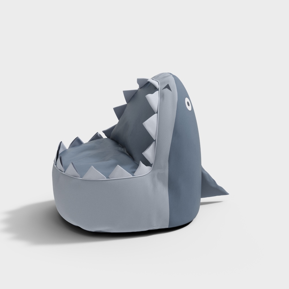 Soft shark sofa for kids3D模型