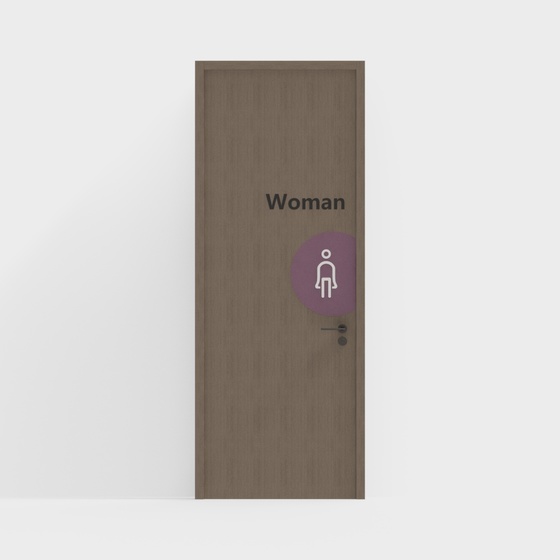 Modern women's bathroom door