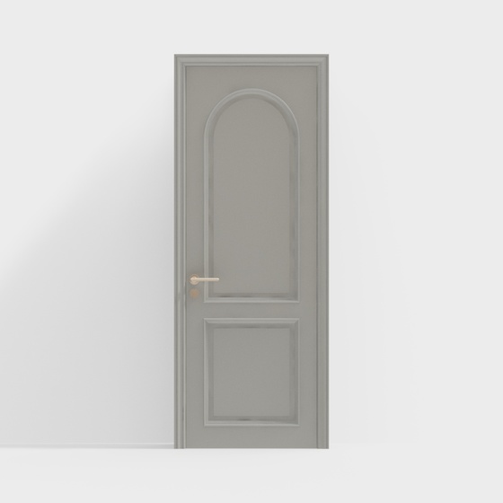 Single French Door 3D Model in Green