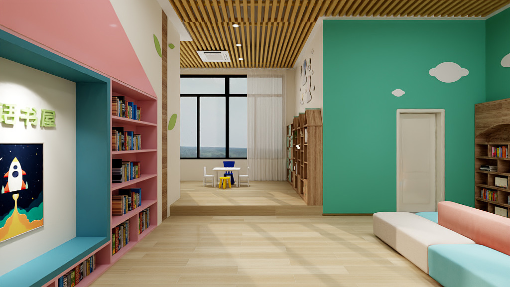 协桐装饰设计-儿童阅览室-装修设计方案