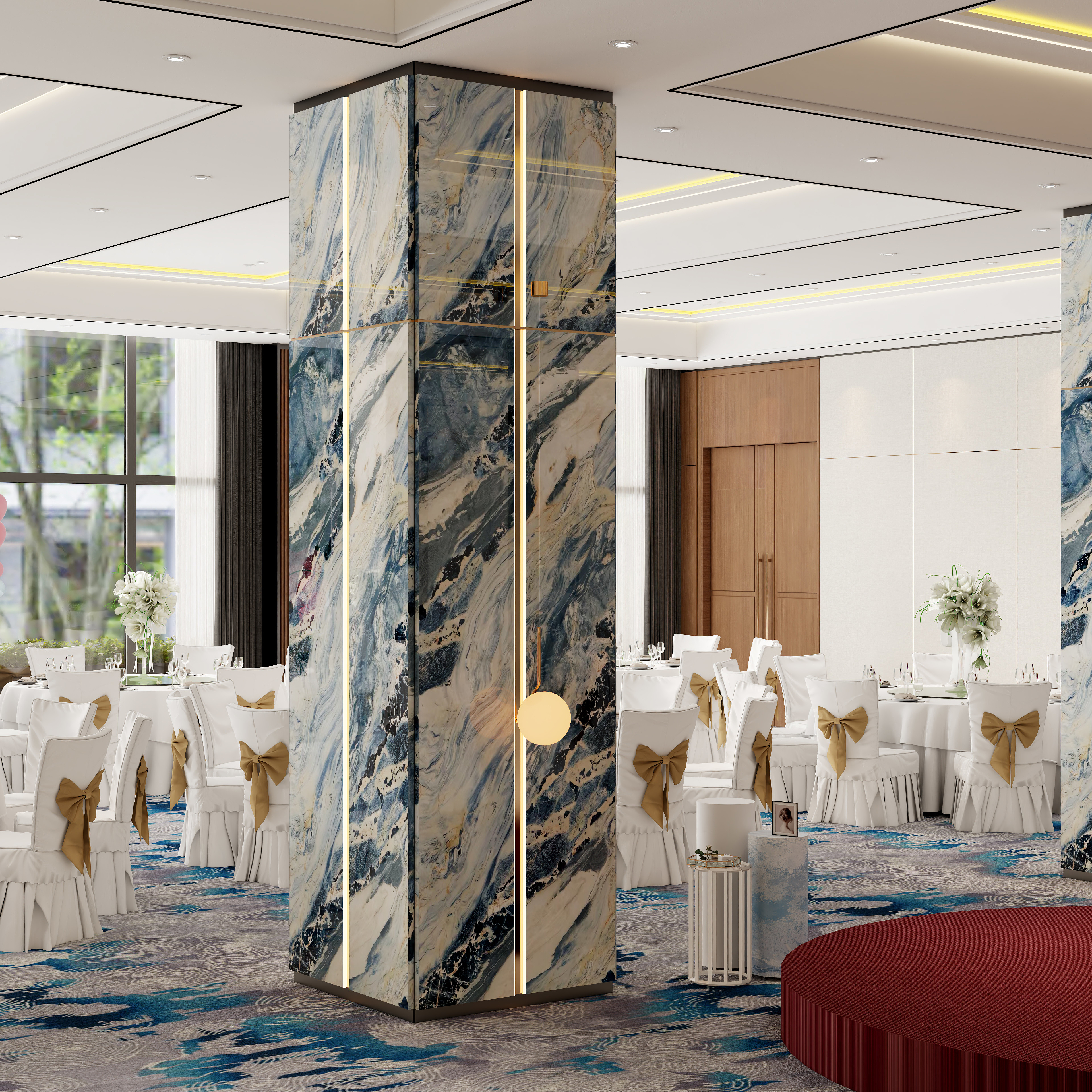 WANGJC一-现代轻奢宴会厅设计 -装修设计方案