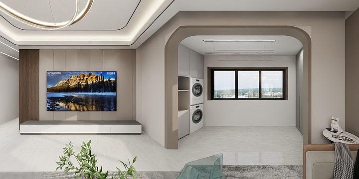 全屋家具一体定制-峯樾府-现代136.43-装修设计方案