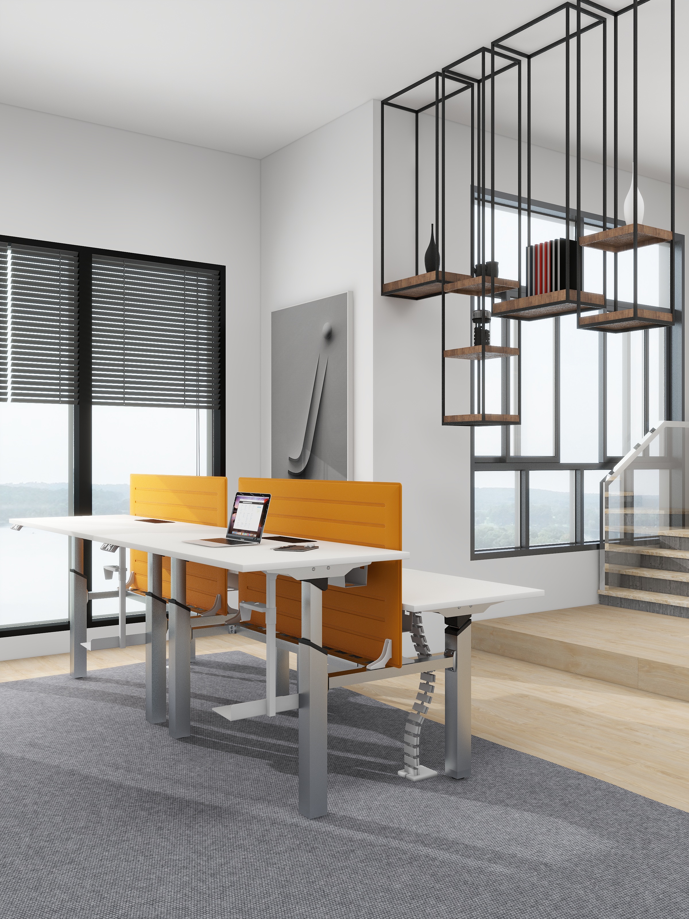 坎山饼锅锅-办公场景升降桌-装修设计方案