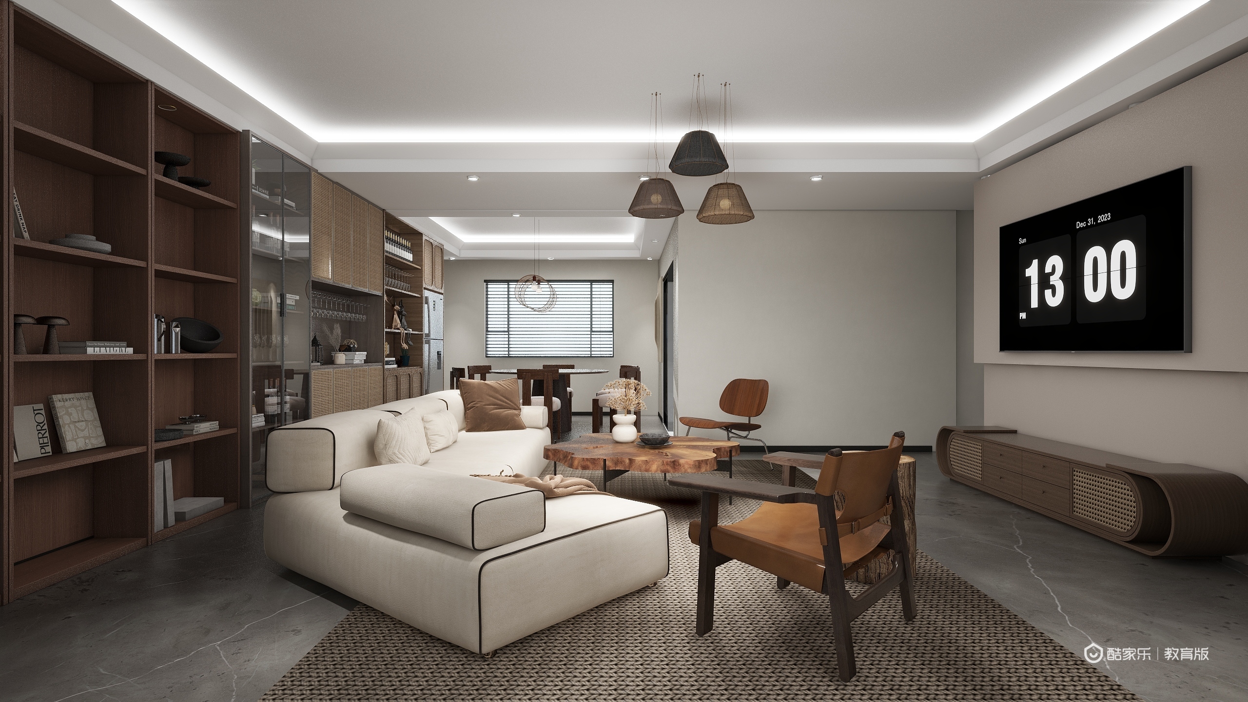 崔嘉慧-美的云筑125㎡3室装修效果图