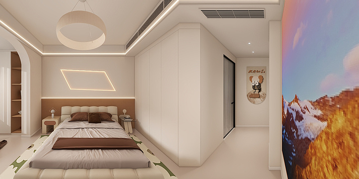 江绾.-竹湖庭院14-702-奶油风-装修设计方案